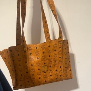 MCM Cognac Visetos Tote Bag